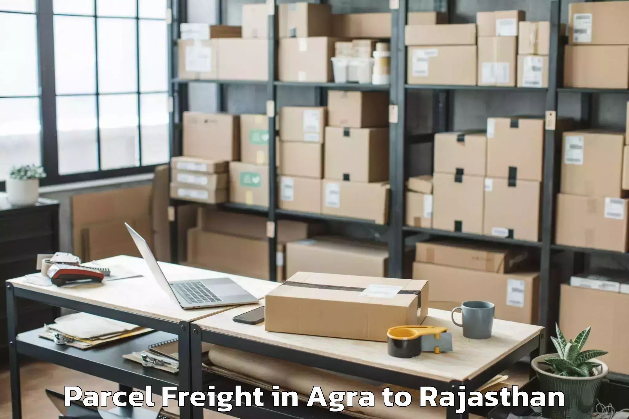 Easy Agra to Malpura Parcel Freight Booking